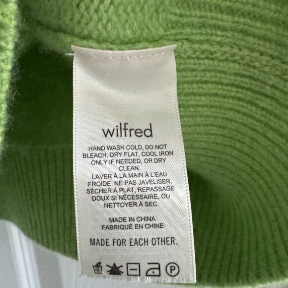 Wilfred Cashmere Turtleneck in Lime Green, size XS - Picture 4 of 6